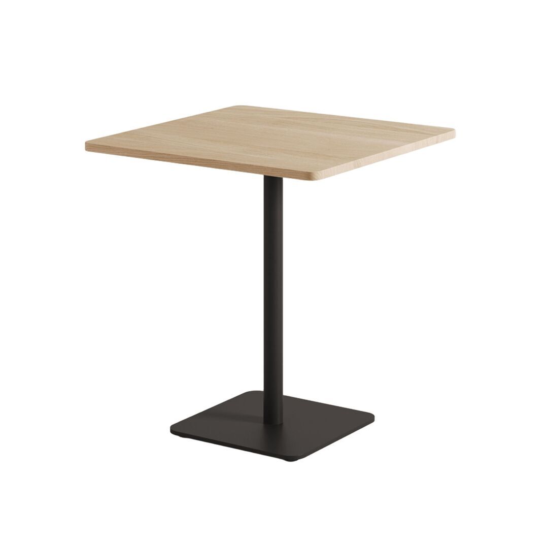 TIPTOE Bistrot-Tisch mit Holz Moka von Tiptoe L: 70 cm / B: 70 cm, Graphite Black