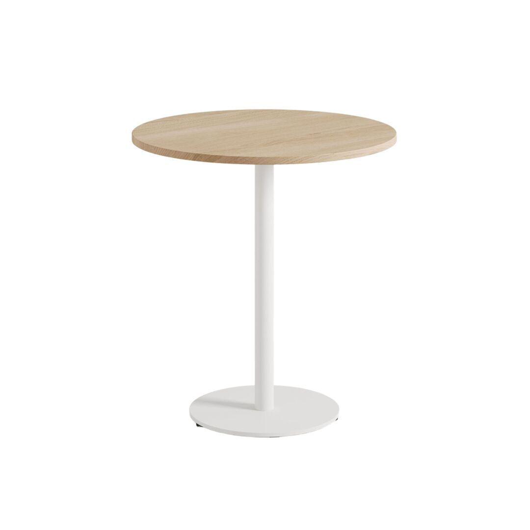 TIPTOE Bistrot-Tisch mit Holz Moka von Tiptoe Ø: 70 cm, Cream White