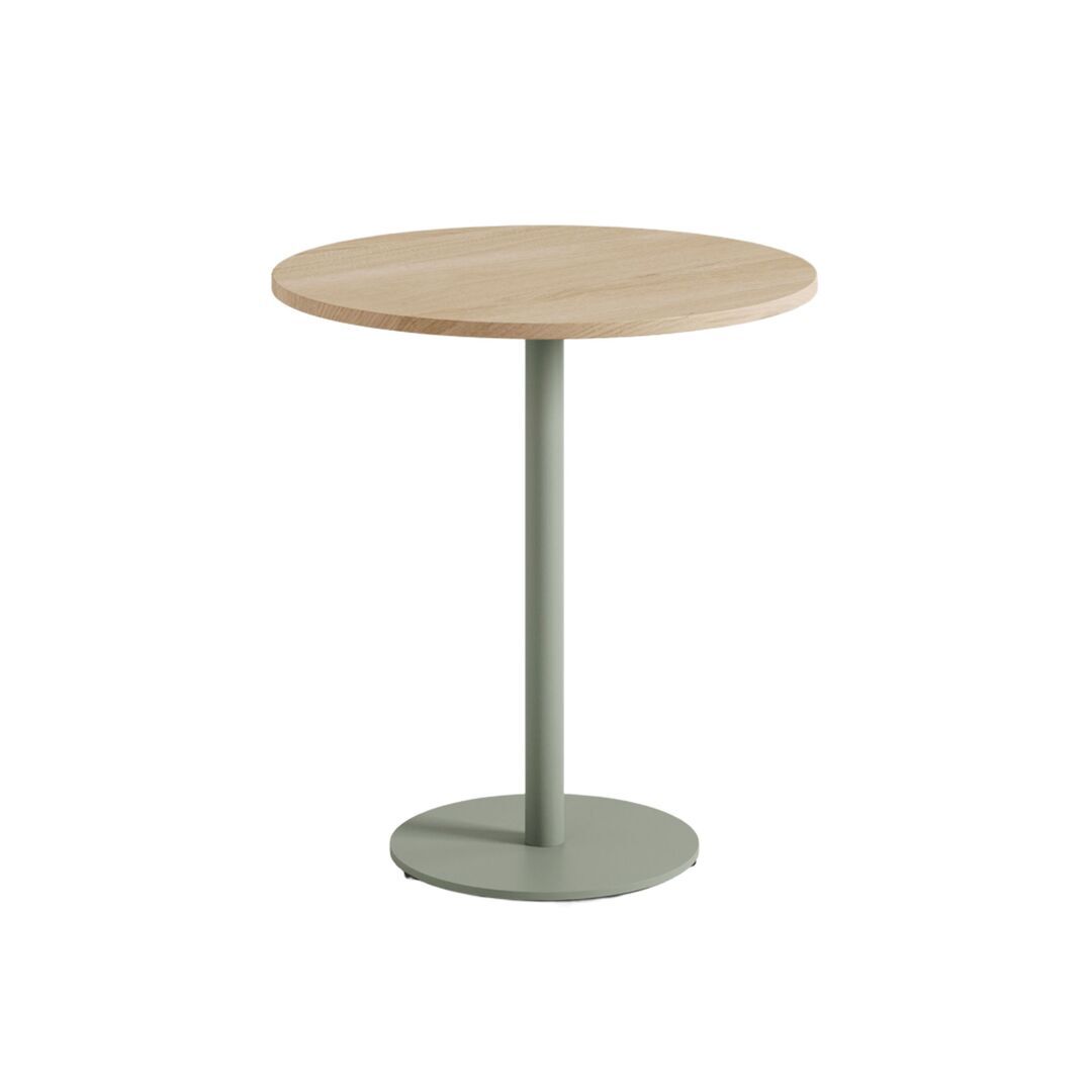 TIPTOE Bistrot-Tisch mit Holz Moka von Tiptoe Ø: 70 cm, Eucalyptus Grey