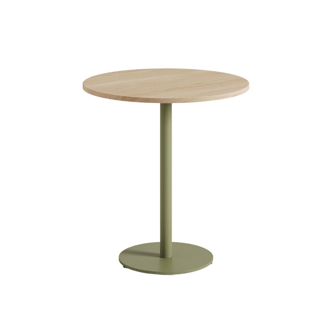 TIPTOE Bistrot-Tisch mit Holz Moka von Tiptoe Ø: 70 cm, Khaki Green 