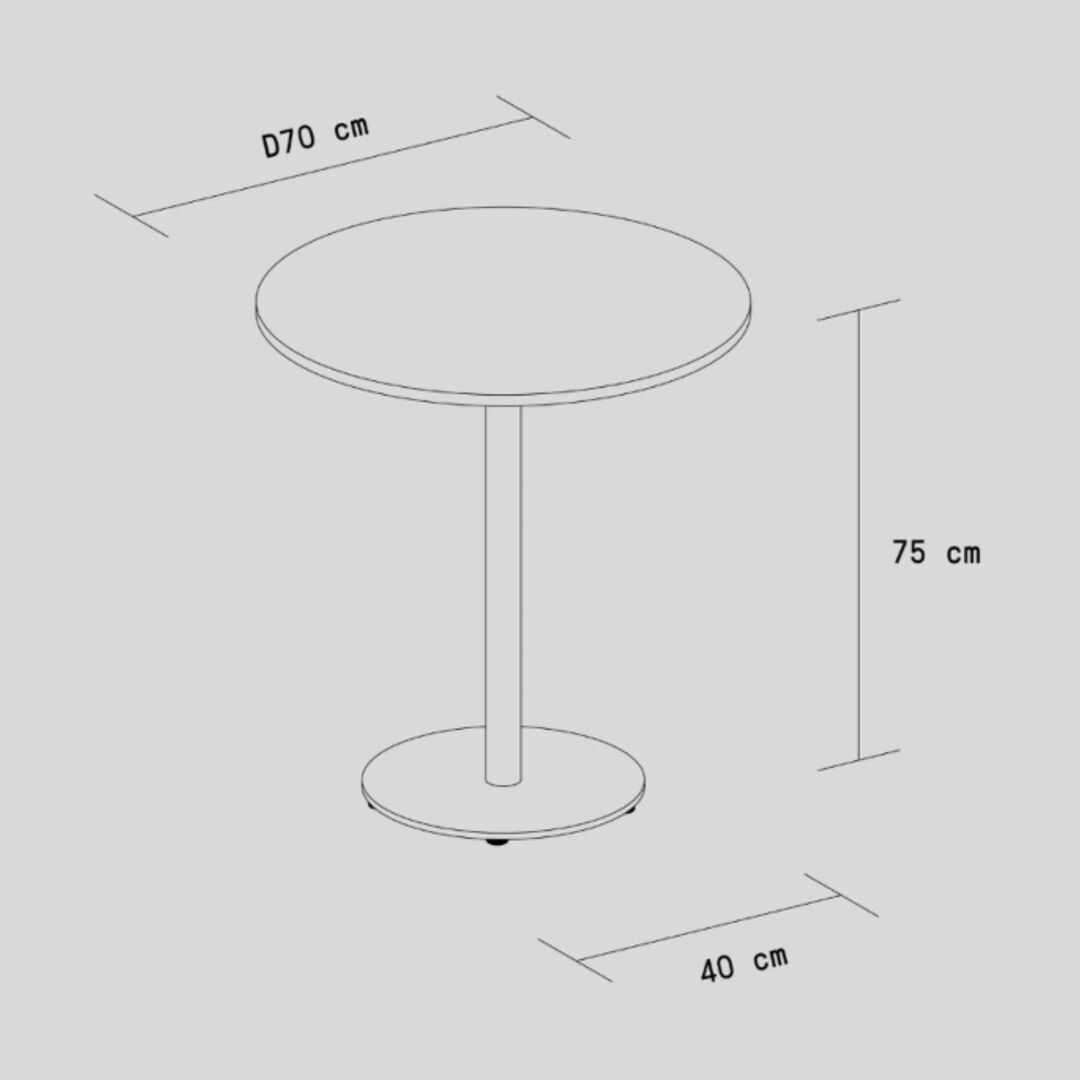 TIPTOE Bistrot-Tisch mit Holz Moka von Tiptoe
