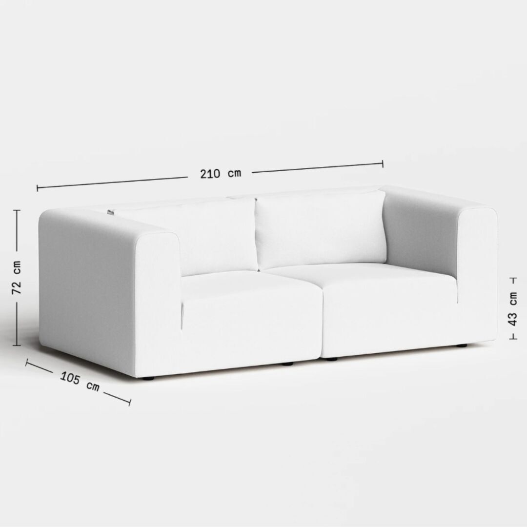 2-Sitzer Sofa Bridge 210 x 105 cm von Tiptoe