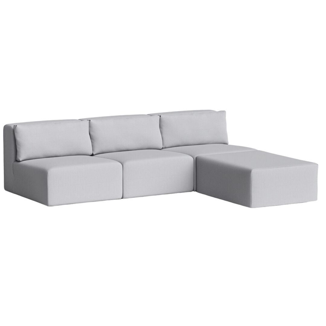 4-Sitzer Sofa mit Chaiselongue Bridge 240 x 210 cm von Tiptoe, Ice Grey