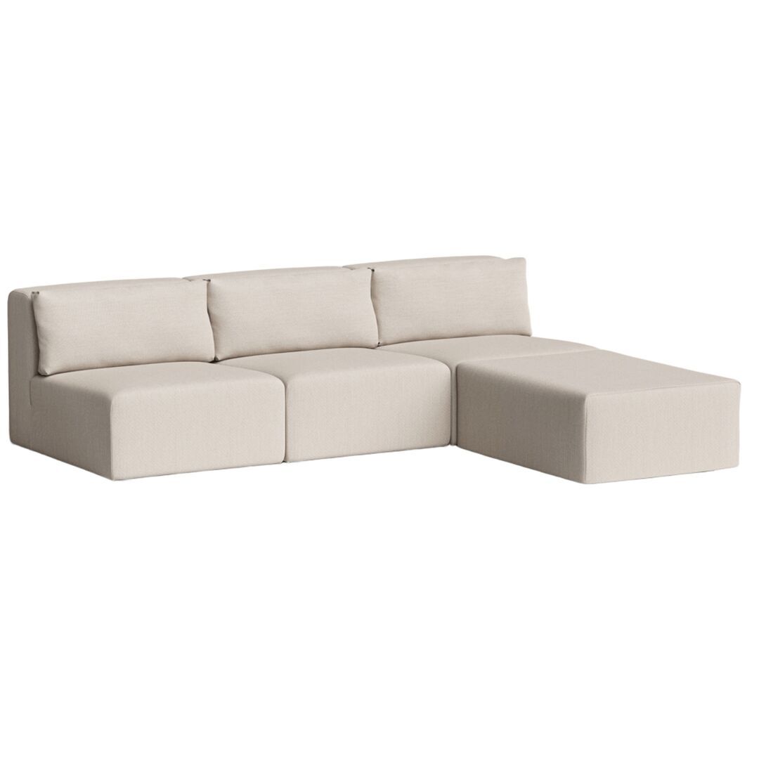 4-Sitzer Sofa mit Chaiselongue Bridge 240 x 210 cm von Tiptoe, Ivory Beige