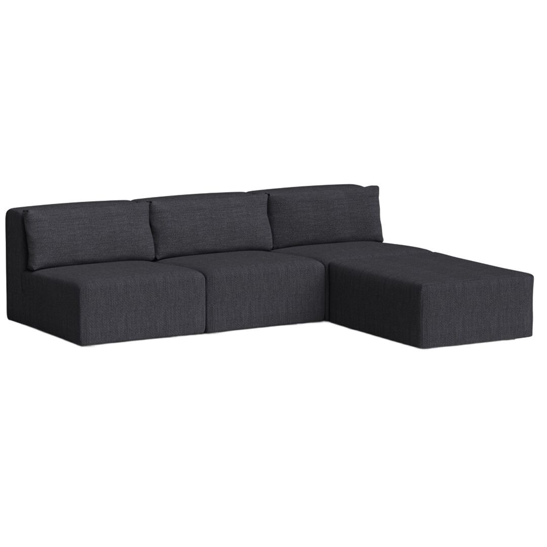 4-Sitzer Sofa mit Chaiselongue Bridge 240 x 210 cm von Tiptoe, Slate Blue