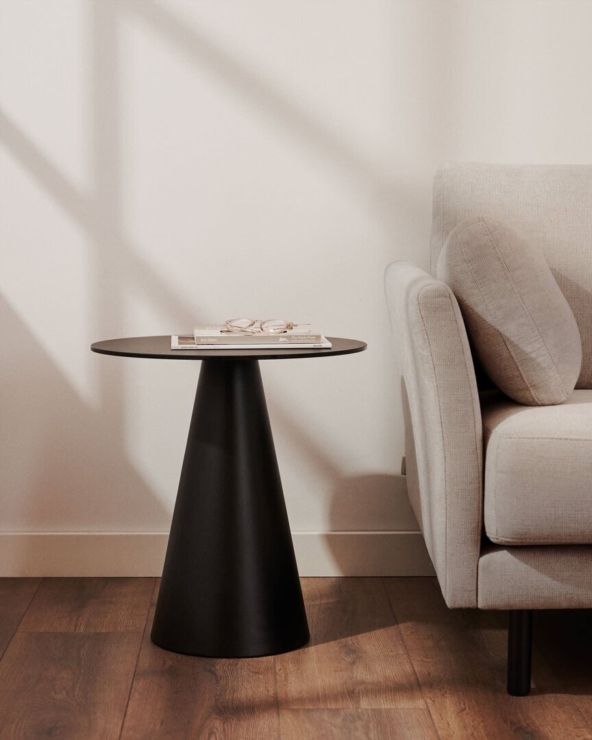 Kave Home WILSHIRE - Beistelltisch Glas Ø 50 cm