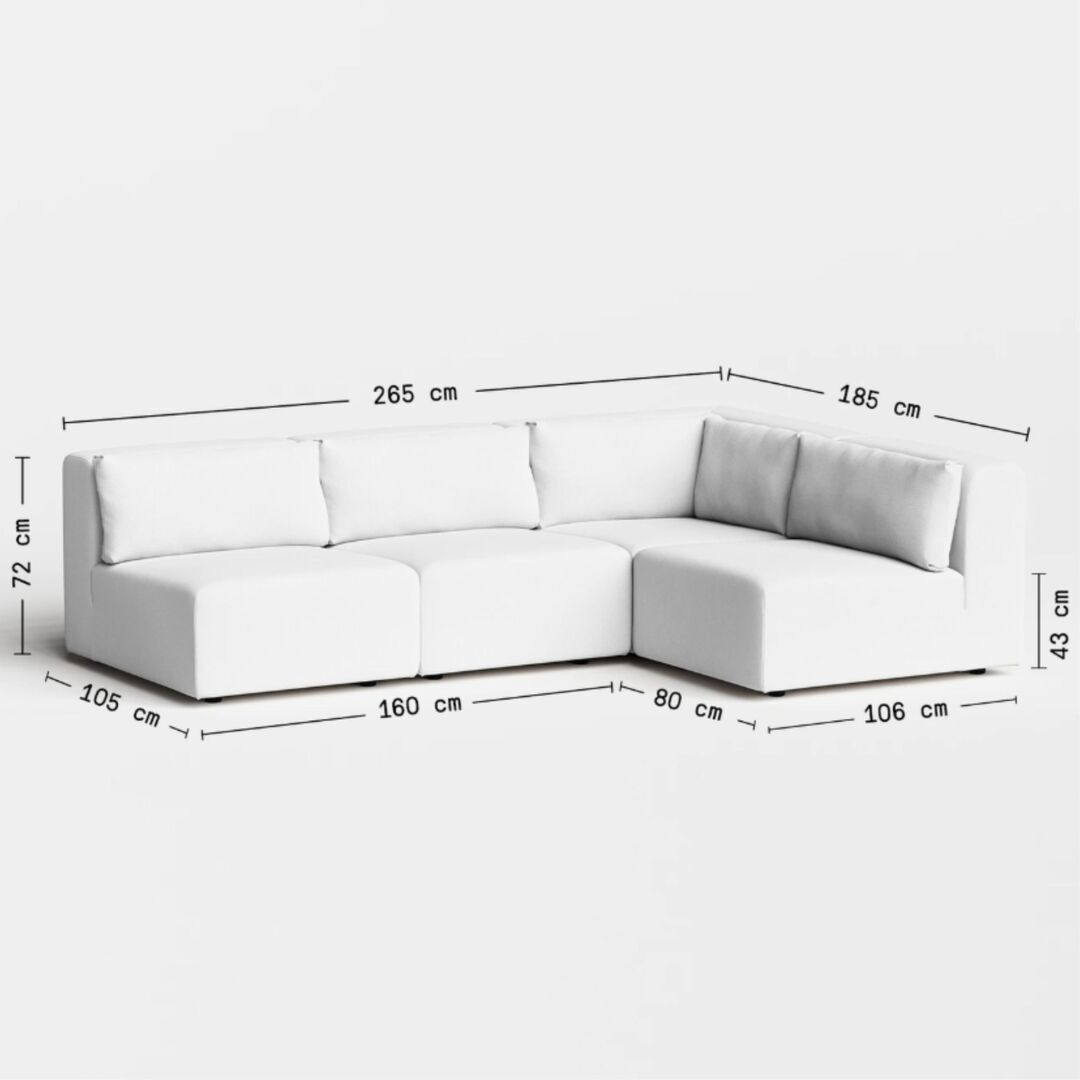 4-Sitzer Ecksofa Bridge 265 x 185 cm von Tiptoe,