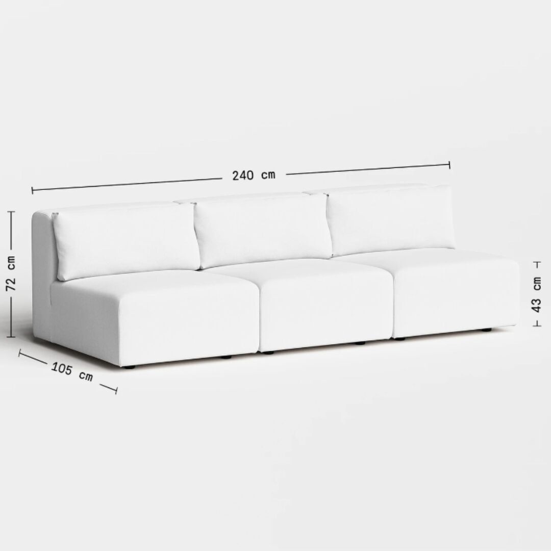 4-Sitzer Sofa Bridge 240 x 105 cm von Tiptoe