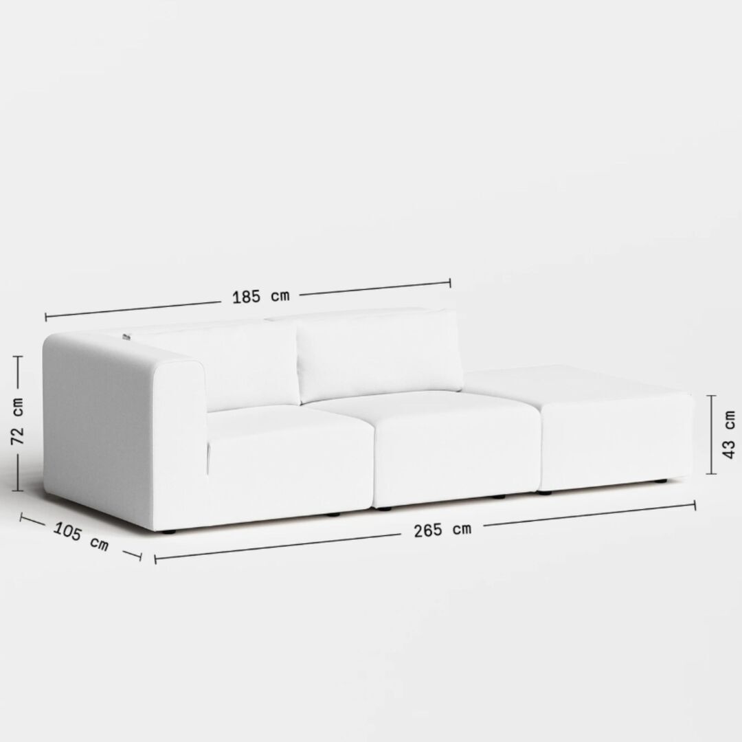 4-Sitzer Sofa Bridge 265 x 105 cm von Tiptoe