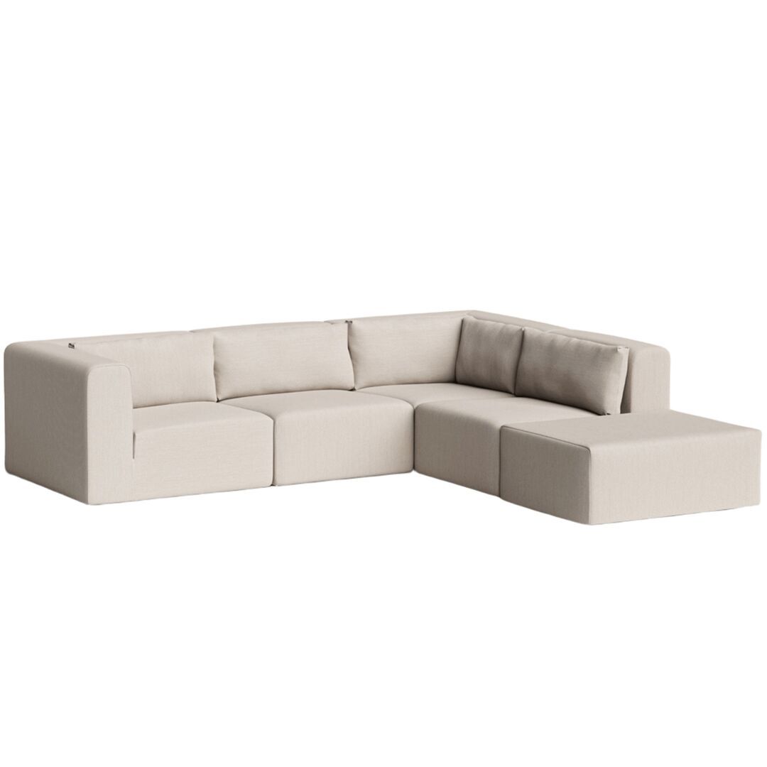 5-Sitzer Ecksofa 290 x 265 cm Bridge von Tiptoe, Ivory Beige
