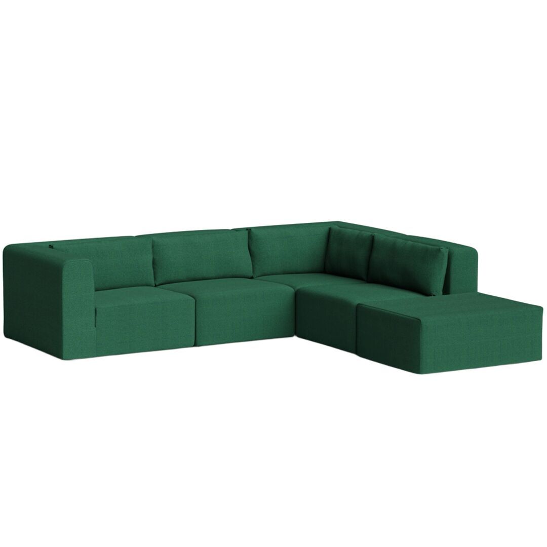5-Sitzer Ecksofa 290 x 265 cm Bridge von Tiptoe, Fir Green