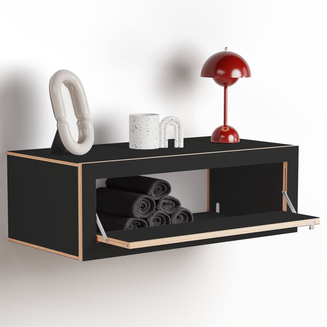 Ambivalenz Wandkonsole Fläpps Box von Ambivalenz Schwarz