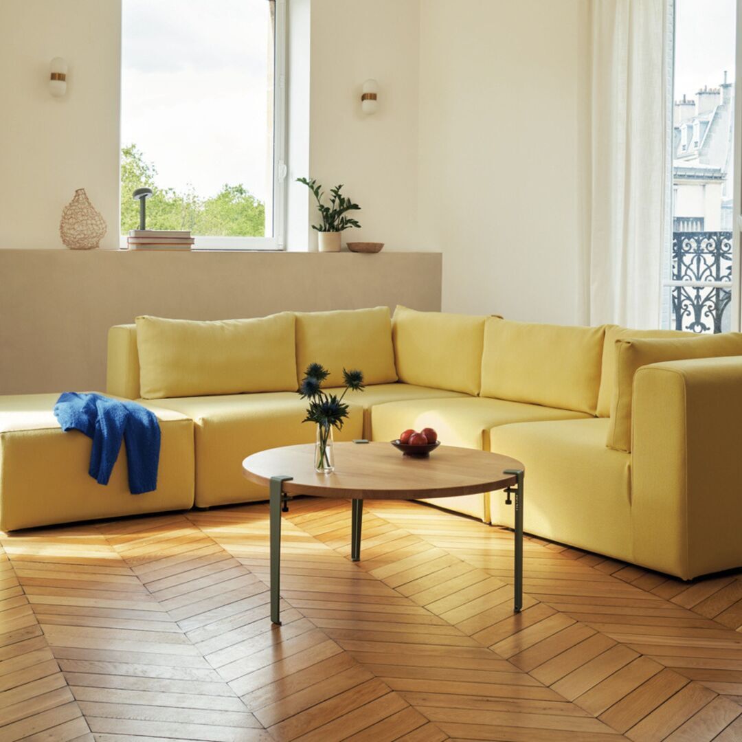 5-Sitzer Ecksofa 290 x 265 cm Bridge von Tiptoe, Lemon Yellow