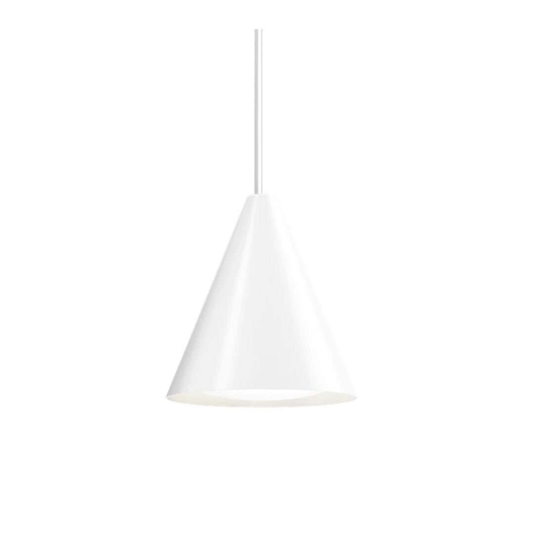 Louis Poulsen Pendelleuchte 'Keglen' Ø: 25 cm, DALI, Weiss
