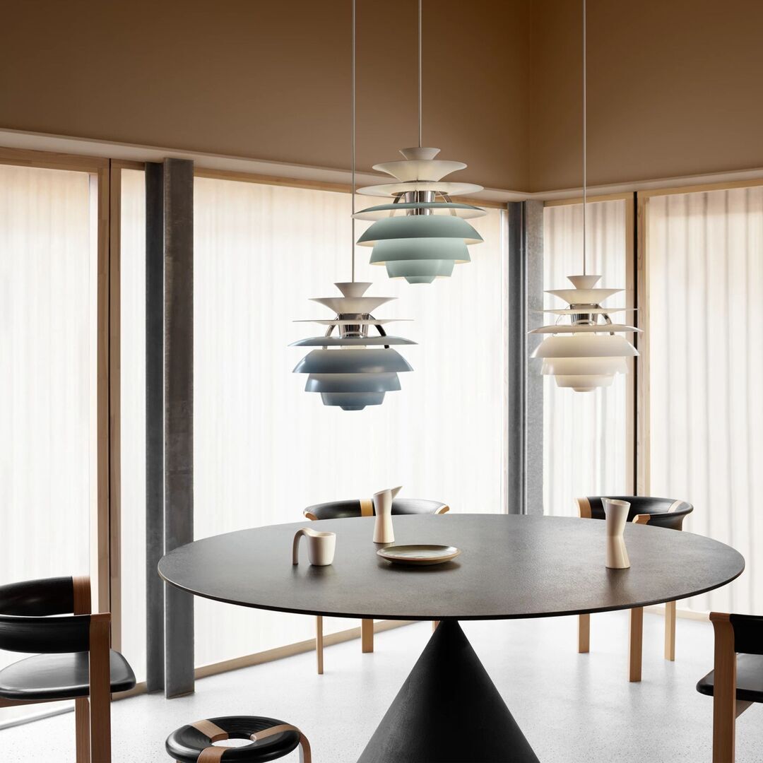 Louis_Polusen_PH-Snowball-Dusty_Blue_Chrome_Green_Pendant_Lifestyle