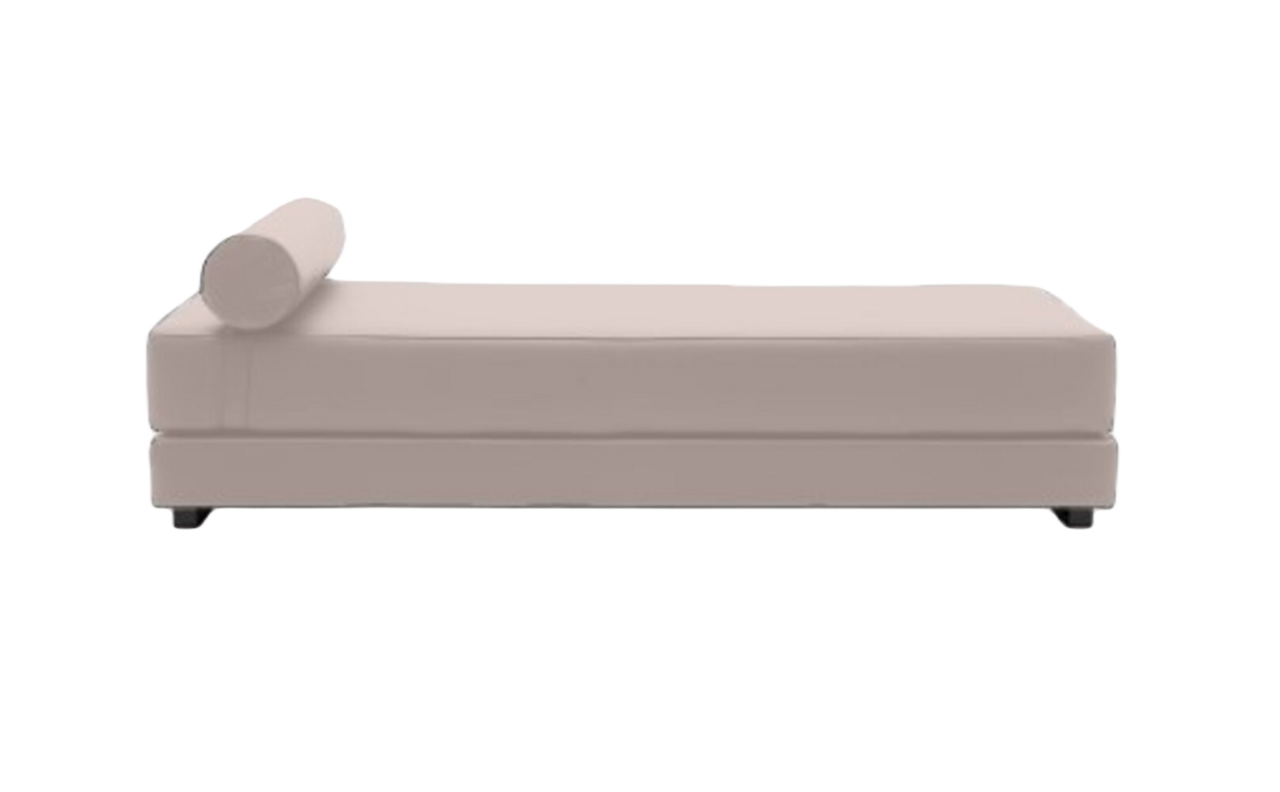 Softline Lubi Schlafsofa mit Kaltschaummatratze-Felt Melange 642 Lilac - Gestell schwarz