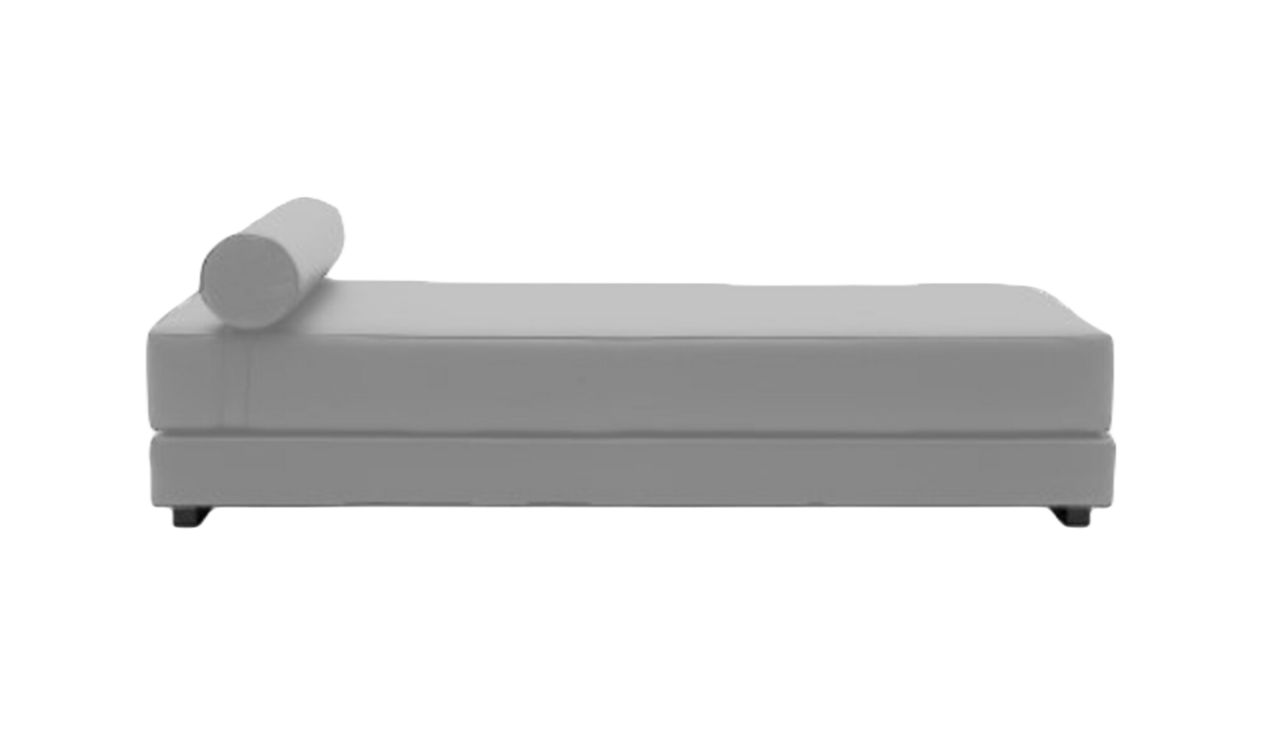 Softline Lubi Schlafsofa mit Kaltschaummatratze-Vision 445 Grey - Gestell schwarz