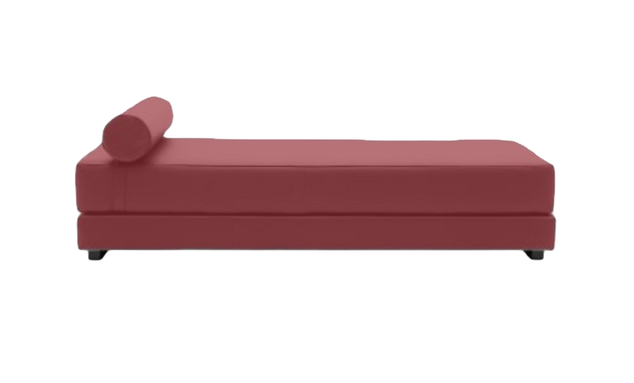 Softline Lubi Schlafsofa mit Kaltschaummatratze-Vision 453 Light Red - Gestell schwarz