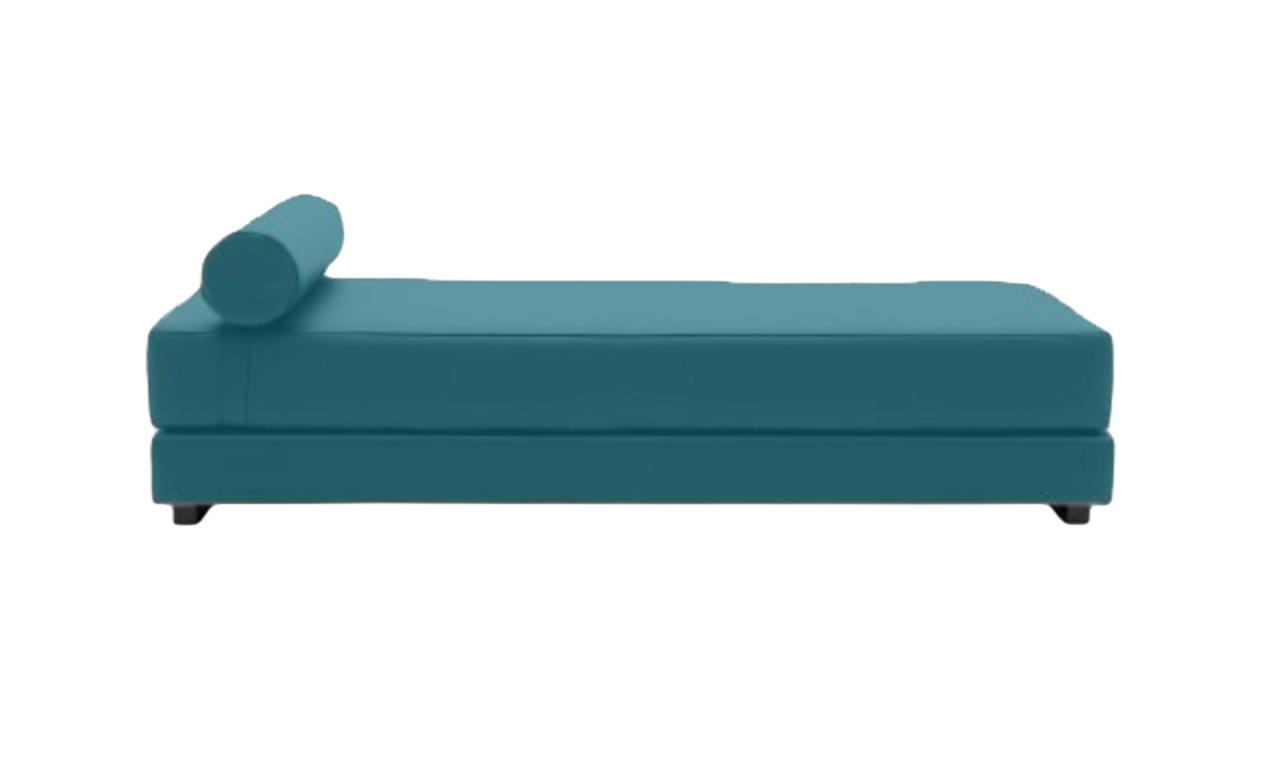 Softline Lubi Schlafsofa mit Kaltschaummatratze-Vision 455 Petrol - Gestell schwarz