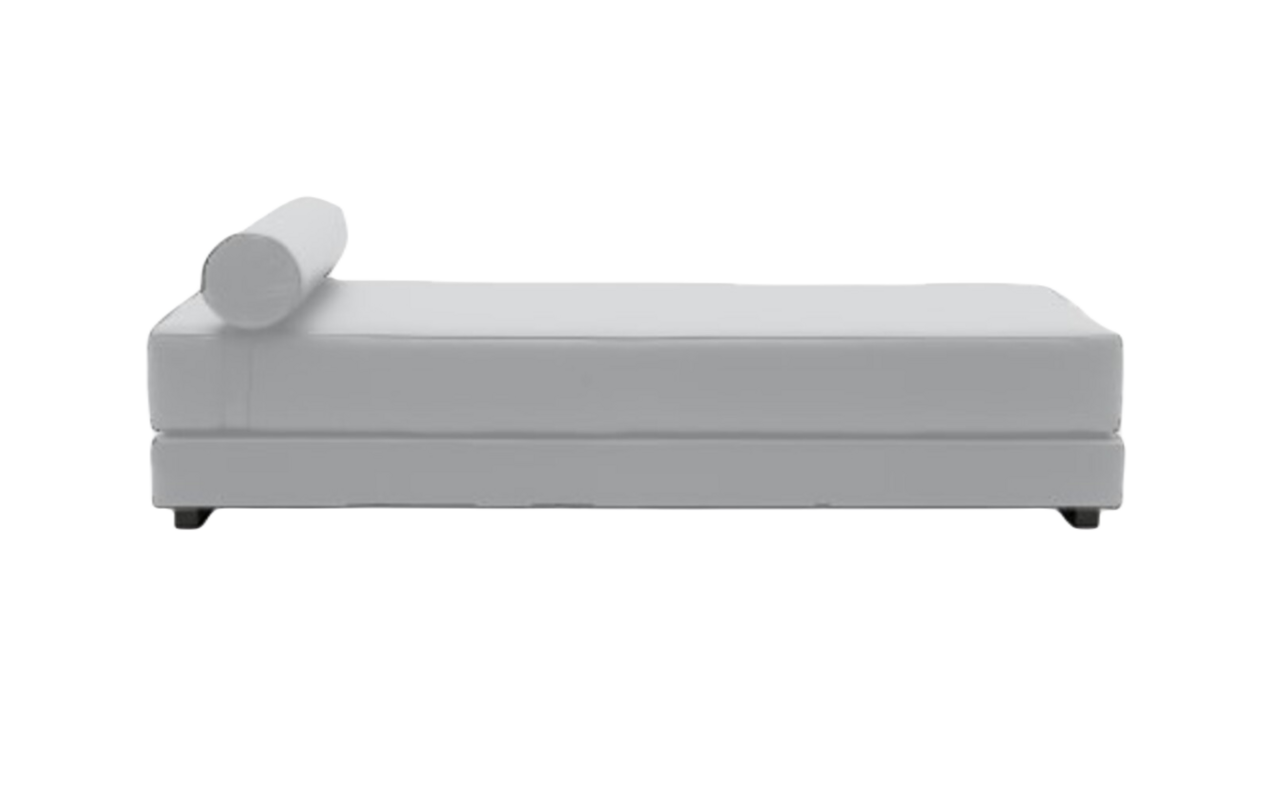Softline Lubi Schlafsofa mit Kaltschaummatratze-Vision 457 Light Grey - Gestell schwarz