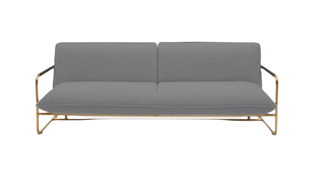 Softline NOVA Schlafsofa-Eco Cotton 520 Grey/White-Brass