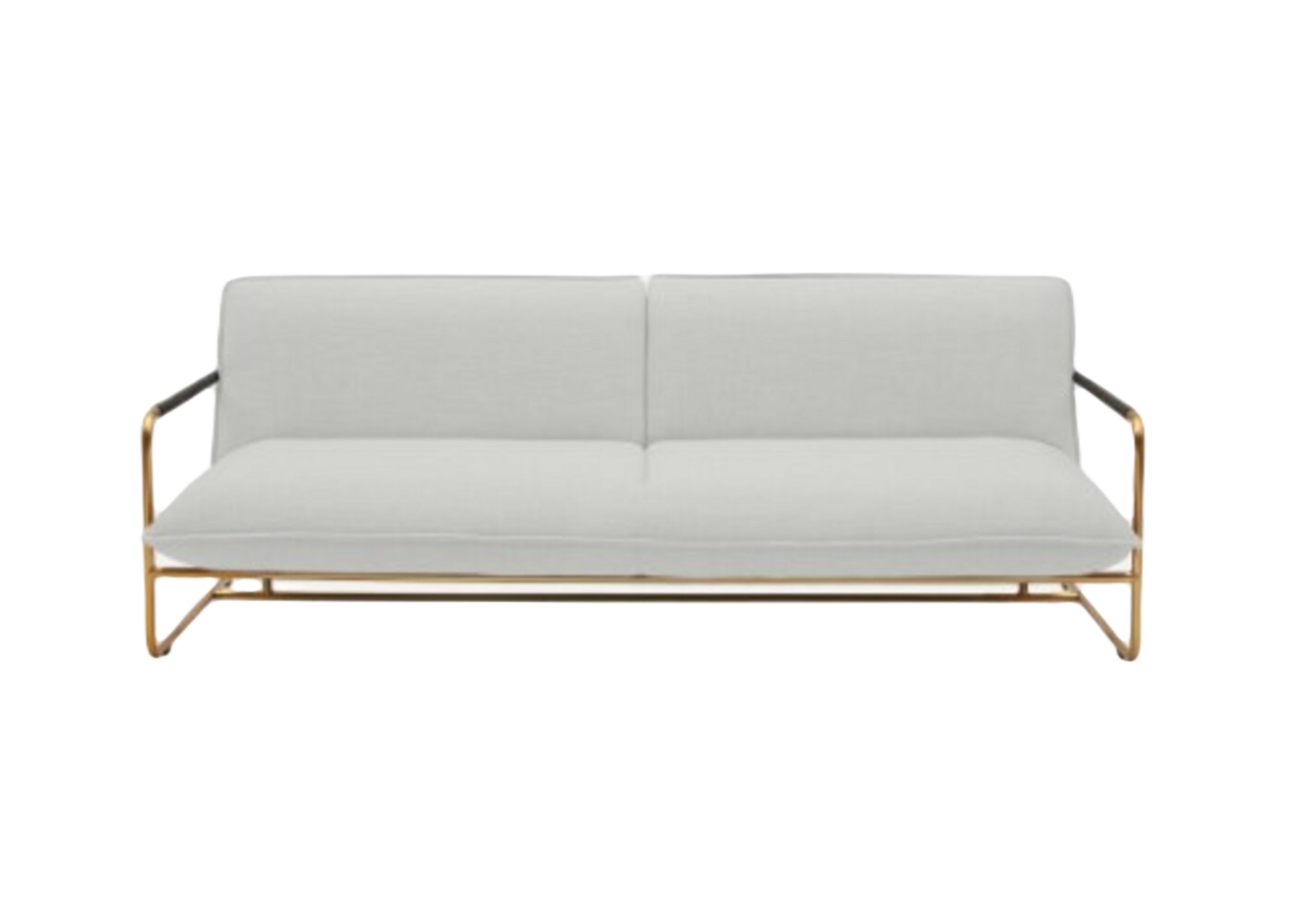 Softline NOVA Schlafsofa-Divina Melange 120 White/Grey-Brass