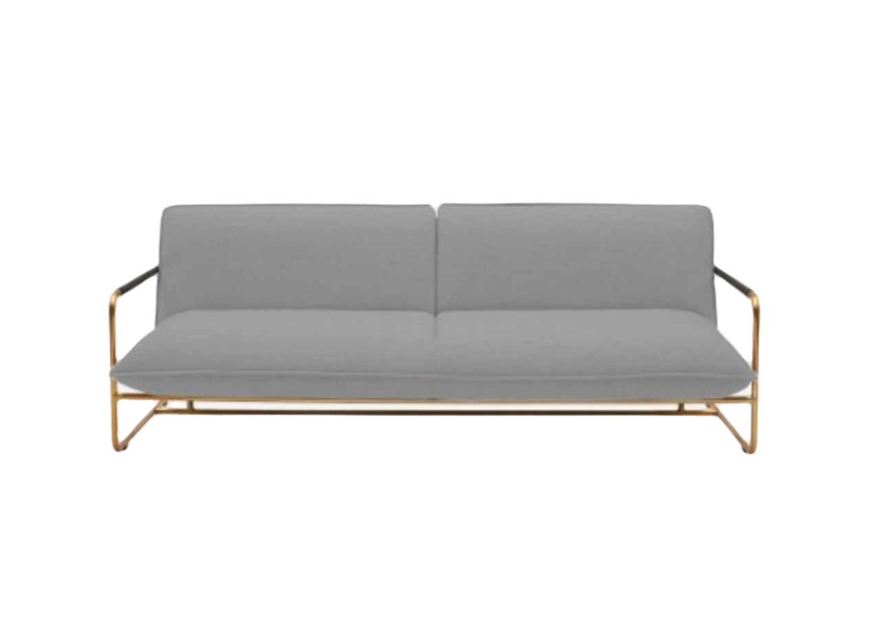 Softline NOVA Schlafsofa-Remix 133 Mouse Grey-Brass
