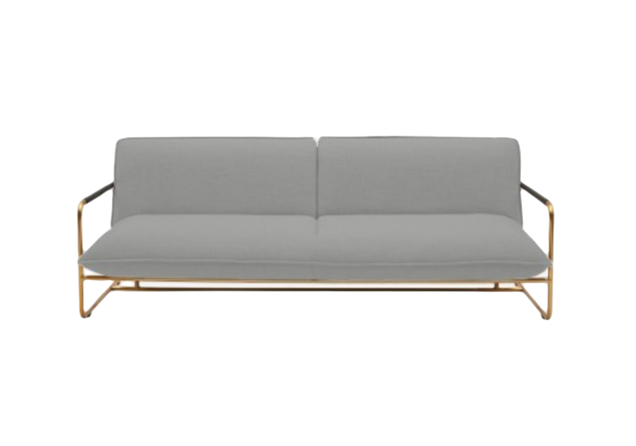 Softline NOVA Schlafsofa-Hallingdal 116 White/Dark Grey-Brass