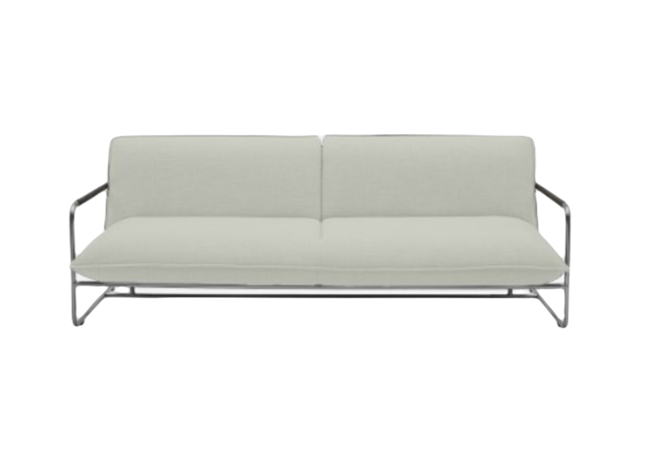 Softline NOVA Schlafsofa-Remix 113 Off-white -Chrome