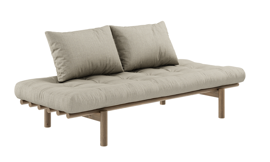 Karup Design Pace Day-Bed Schlafsofa: 106 Carob Brown lacquered - 914 Linen