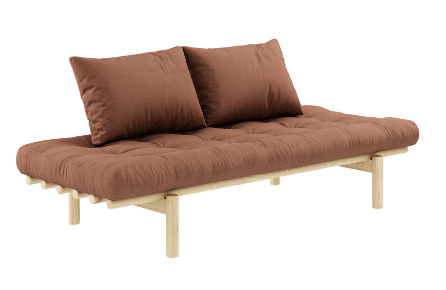 Karup Design Pace Day-Bed Schlafsofa: 101 Clear lacquered - 759 Clay Brown