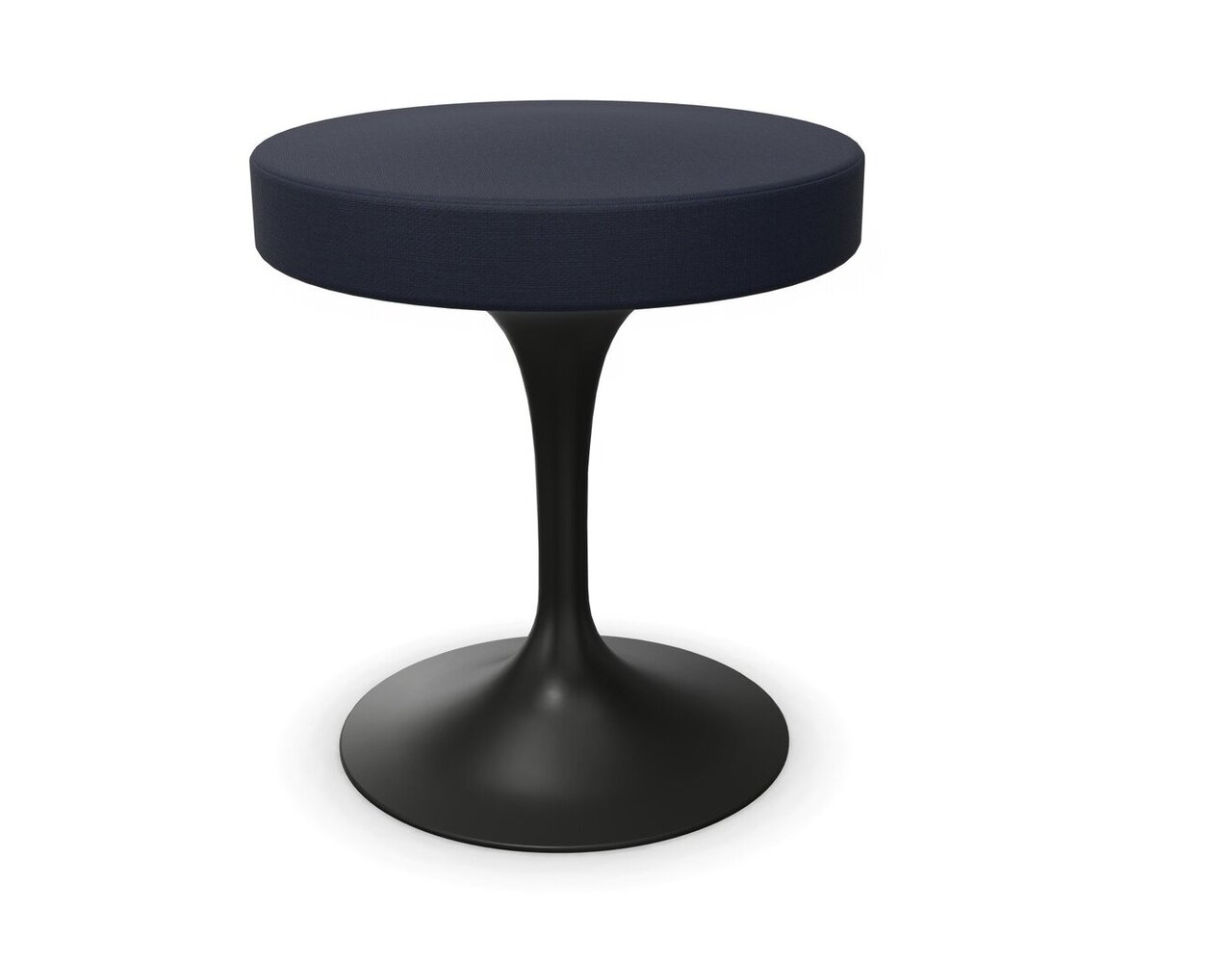 Knoll International Tulip Stool Hocker schwarz - Hallingdal 764 Night Blue