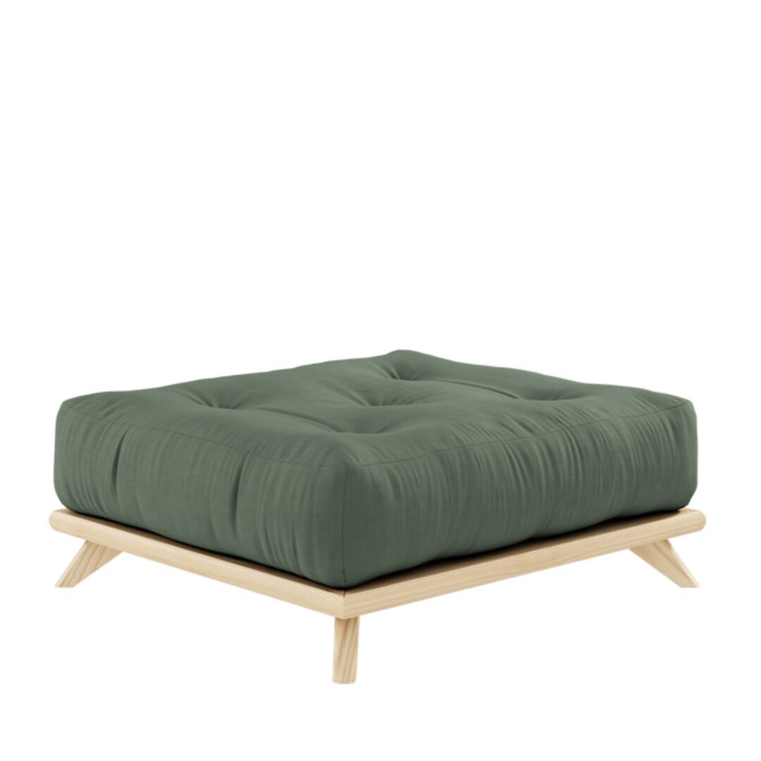 Karup Design Karup Design Senza Stool - Puff 101 Clear lacquered, 756 Olive Green
