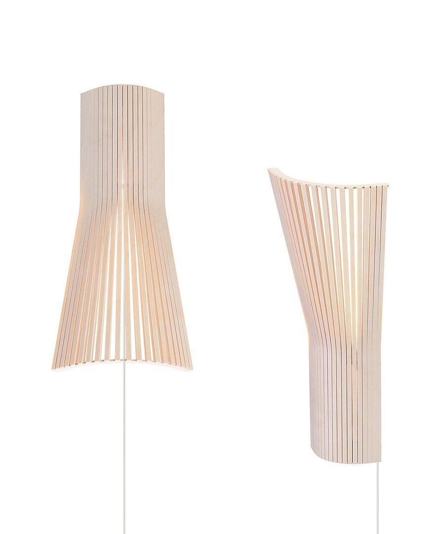 Secto Design Secto 4237 - kleine Eckleuchte - Birke natur - Leuchte mit Kabel