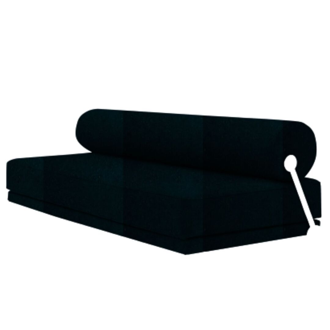 Softline A/S Softline Sleep Day Bed / Schlafsofa Weiss RAL9016, Felt Melange - 294 Dark Green
