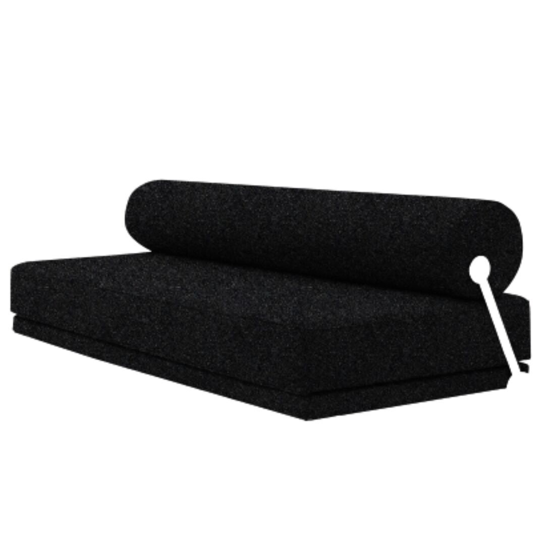 Softline A/S Softline Sleep Day Bed / Schlafsofa Weiss RAL9016, Felt Melange - 610 Anthracite