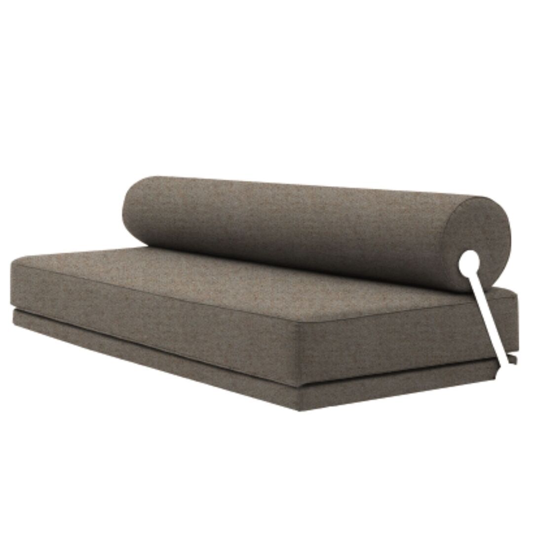 Softline A/S Softline Sleep Day Bed / Schlafsofa Weiss RAL9016, Felt Melange - 619 Sand