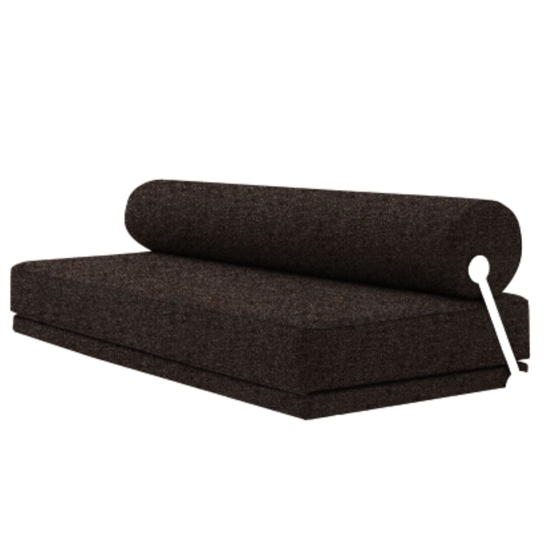 Softline A/S Softline Sleep Day Bed / Schlafsofa Weiss RAL9016, Felt Melange - 635 Brown