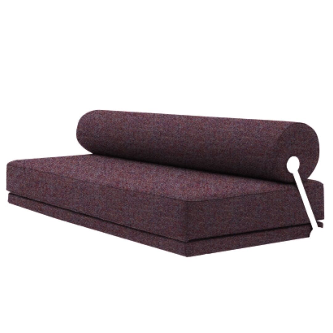 Softline A/S Softline Sleep Day Bed / Schlafsofa Weiss RAL9016, Felt Melange - 640 Purple