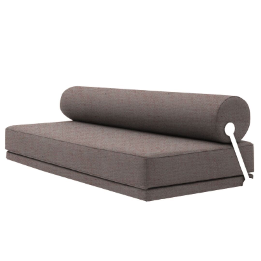 Softline A/S Softline Sleep Day Bed / Schlafsofa Weiss RAL9016, Felt Melange - 642 Lilac