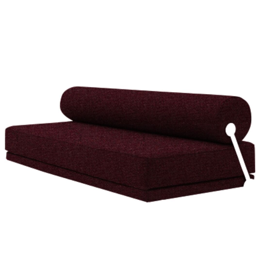 Softline A/S Softline Sleep Day Bed / Schlafsofa Weiss RAL9016, Felt Melange - 651 Eggplant