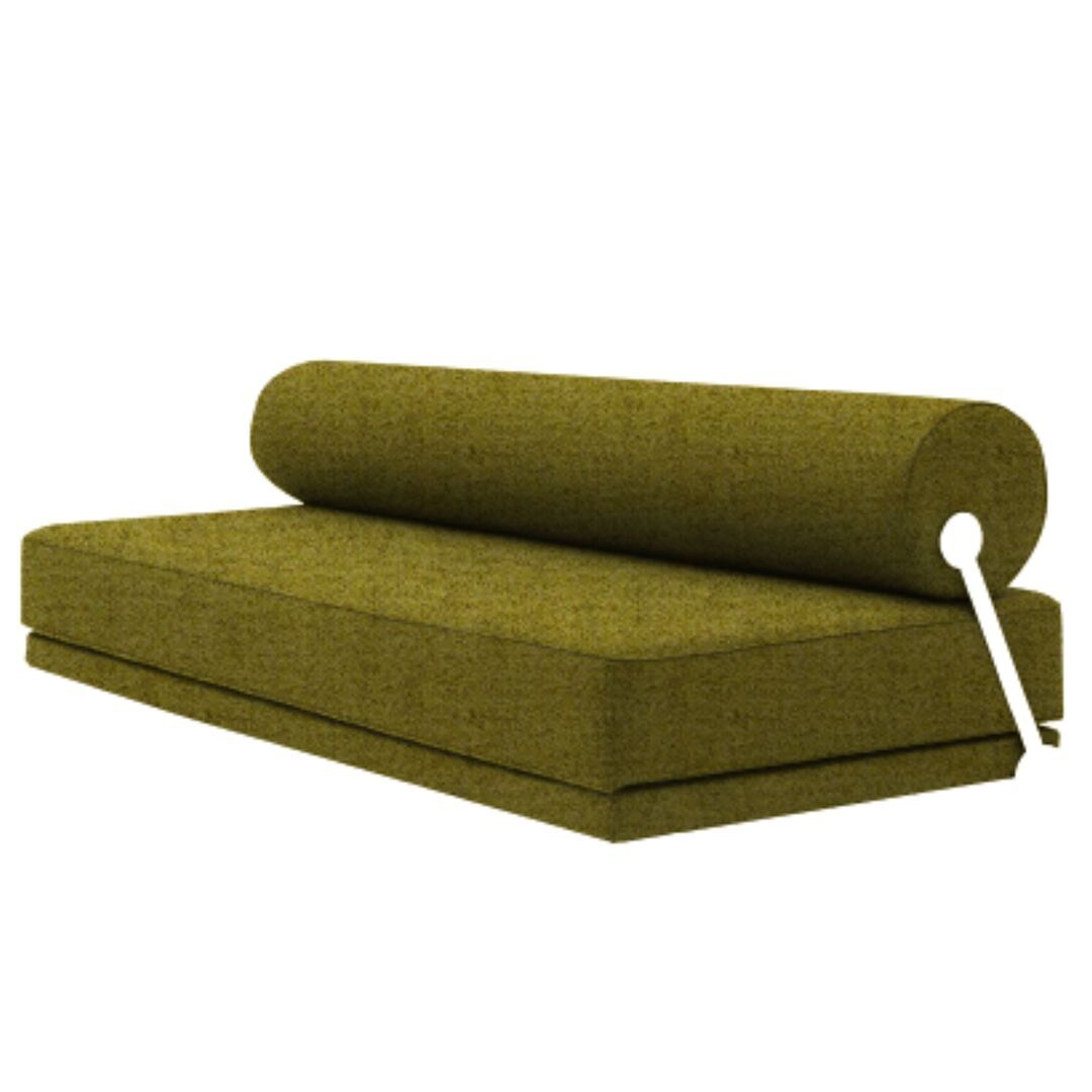 Softline A/S Softline Sleep Day Bed / Schlafsofa Weiss RAL9016, Felt Melange - 847 Mustard