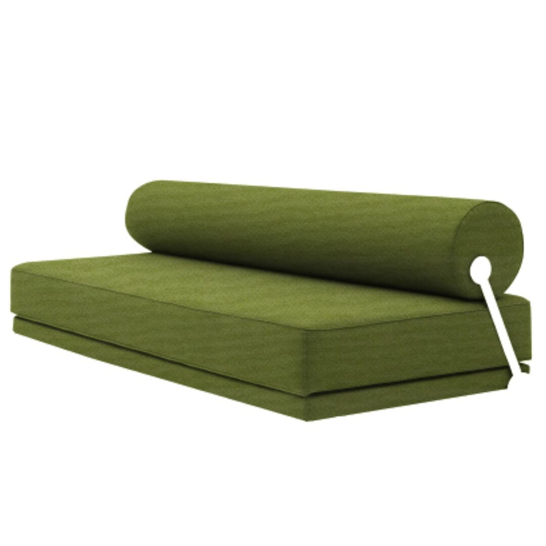 Softline A/S Softline Sleep Day Bed / Schlafsofa Weiss RAL9016, Felt - 579 Green