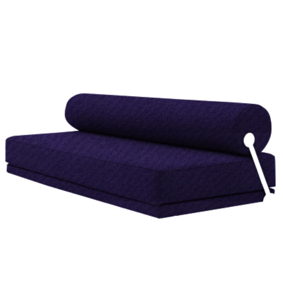 Softline A/S Softline Sleep Day Bed / Schlafsofa Weiss RAL9016, Felt - 581 Eggplant