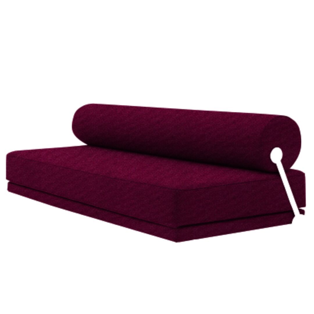 Softline A/S Softline Sleep Day Bed / Schlafsofa Weiss RAL9016, Felt - 629 Berry