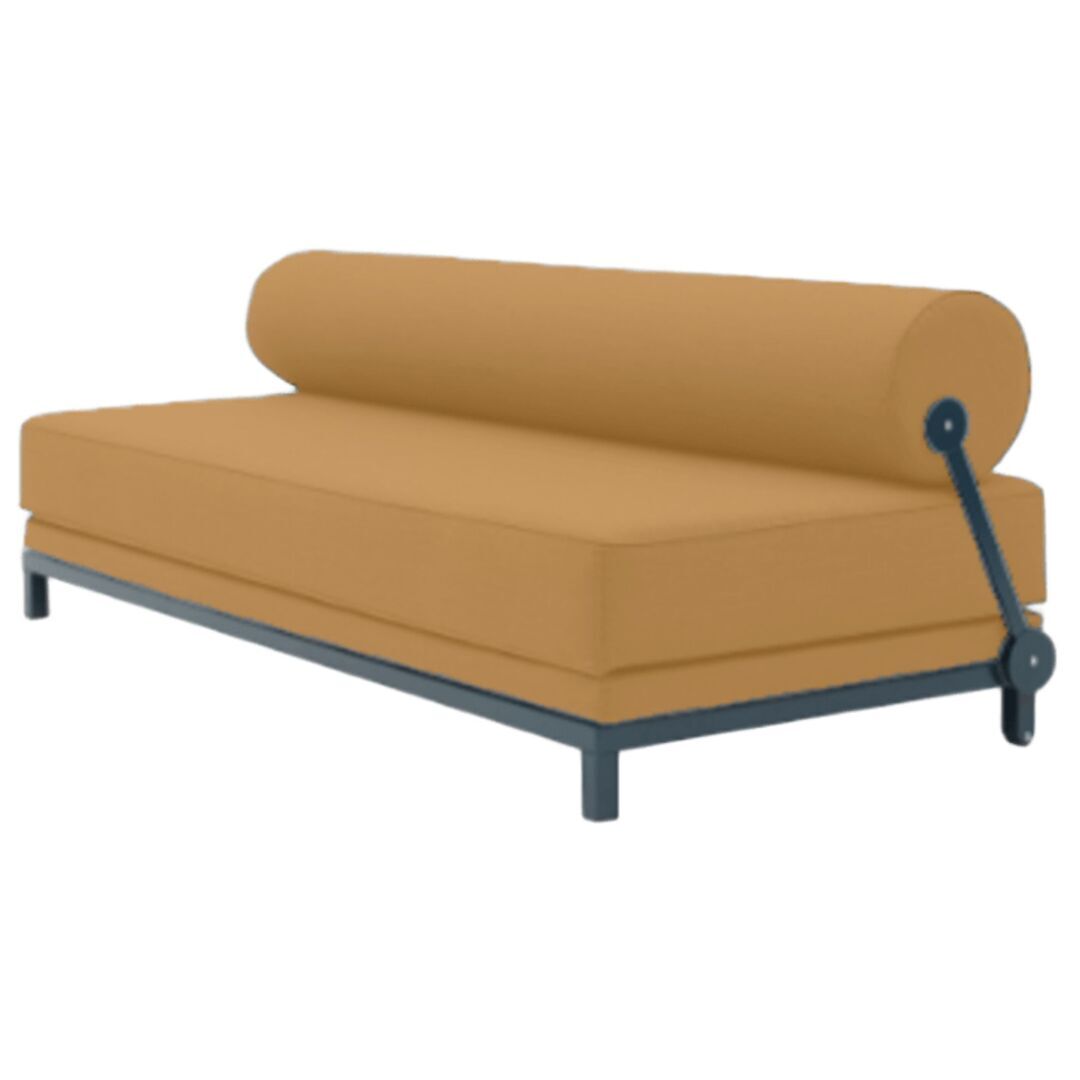 Softline A/S Softline Sleep Day Bed / Schlafsofa Blau RAL5008, Felt Melange - 296 Ochre