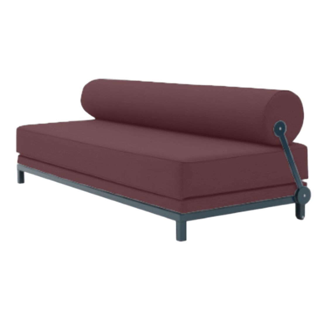 Softline A/S Softline Sleep Day Bed / Schlafsofa Blau RAL5008, Felt Melange - 297 Dark Red