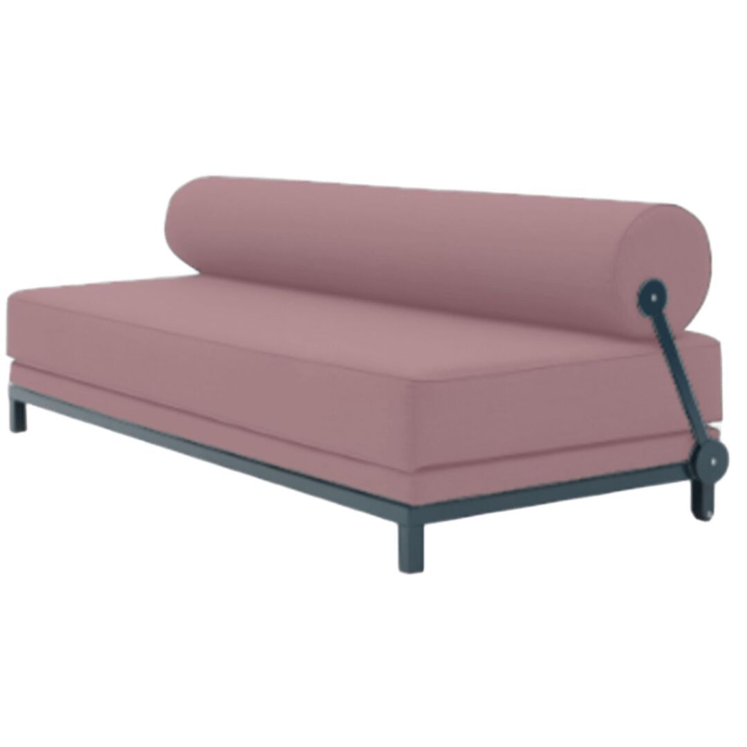 Softline A/S Softline Sleep Day Bed / Schlafsofa Blau RAL5008, Felt Melange - 299 Antique Pink