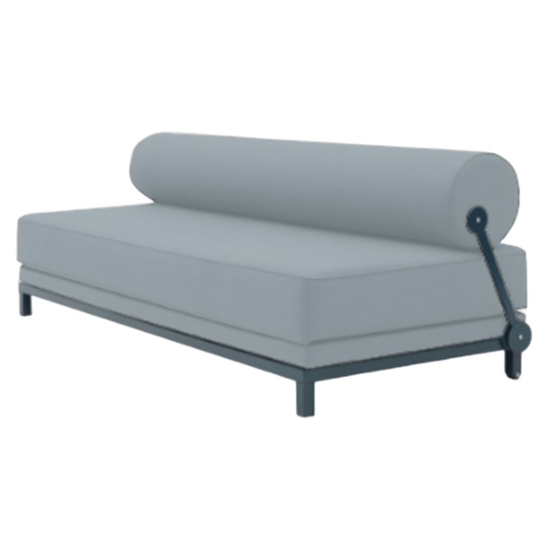 Softline A/S Softline Sleep Day Bed / Schlafsofa Blau RAL5008, Felt Melange - 293 Grey Green