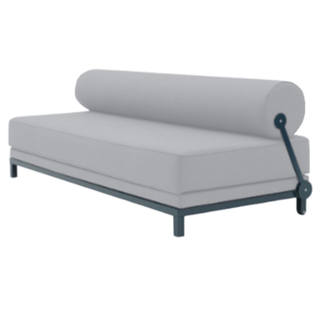 Softline A/S Softline Sleep Day Bed / Schlafsofa Blau RAL5008, Felt Melange - 292 Light Grey